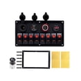 thumbnail image 1 of DC 12-24V Boat Marine Rocker Switch Panel LED Dual USB Socket Charger 1A&2.1A Voltmeter for Car RV Truck Camper GPS Mobiles, 1 of 7