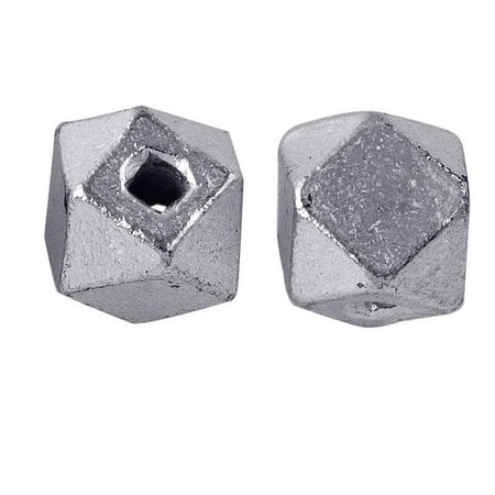 Shape Spacer - BSF-184-6MM Silver Overlay Dice Shape Spacers Bead