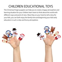 TEHAUX Set of 10 Assorted Color Animal Finger Puppets, PVC Toys for Kids Early Learning, Imaginative Play and Educational Fun