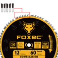 thumbnail image 2 of Hoja de sierra ingletadora combinada FOXBC de 30 cm y 60 dientes para cortar madera, 2 of 5