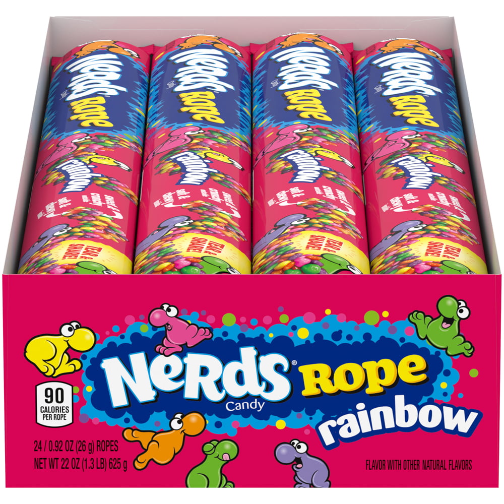 Nerds Rainbow Rope Candy 092 Oz 24 Count 
