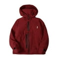 thumbnail image 1 of GPOECD Coupe-Vent pour Garçons pour Enfants Léger Manteau Trench de Randonnée Extérieur Imperméable Respirant avec Capuchon Rouge, 7-8 Ans, 1 of 6