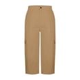 thumbnail image 6 of Womens Capris Pants for Women High Waisted Cargo Pants Lightweight Summer Casual Hiking Cropped Trousers with Pockets, 6 of 6