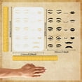 thumbnail image 2 of 1 pc Facial Features Stencils 11.7x8.3 inch Plastic Eyes Stencils Large Reusable Mouth Lips Pattern Stencil Nose Mustaches Craft Painting Stencil to Draw Faces On Wall Wood Fabric, 2 of 8