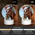 thumbnail image 3 of Daiia Christmas Horse Pattern Acrylic Night Light, LED Touch Light, Bedroom Night Light, Soft Glowing Lamp Perfect Gift for Mother's Day, Birthday, or Christmas, 3 of 9