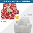 thumbnail image 4 of Xixirimido Christmas Candy Cane Red Recliner Chair Cover 4-Pieces Lazyboy Cover for Recliner Chair with Storage Pockets Furniture Protector for Living Room Printed Sofa Slipcover, 4 of 8