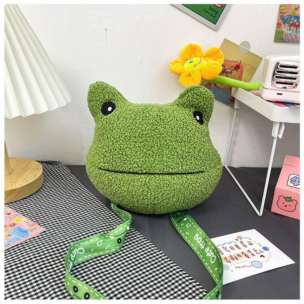 ShenMo Ugly frog, women's backpack, cute frog, plush bag, one