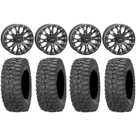 System 3 SB-4 Black (6+1) 14 Wheels 28 Rock-A-Billy Tires Polaris RZR XP 1000 / PRO XP / Ranger XP 900/1000