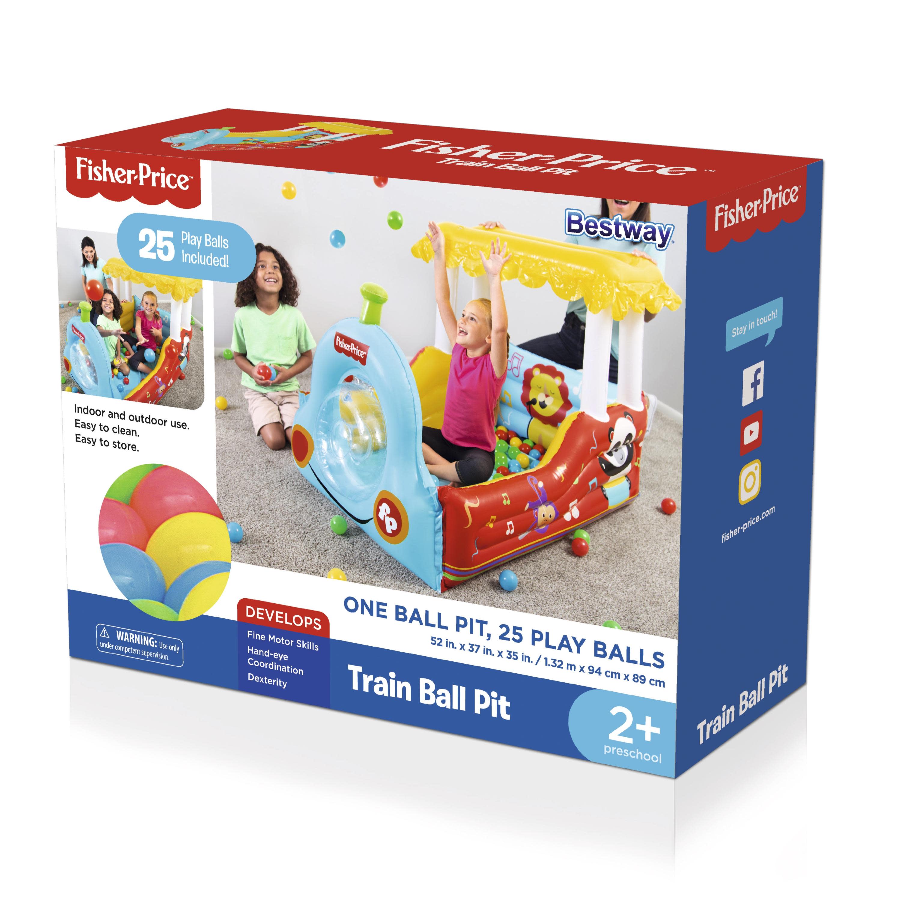 Fisher-Price Train Ball Pit, 25 Play Balls Included - image 4 of 10