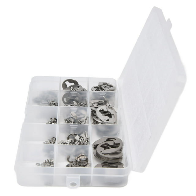 Retaining Ring Assortment,400Pcs E Clip Circlip Bearing Retainint Ring E Clip Kit Eco-Friendly Materials