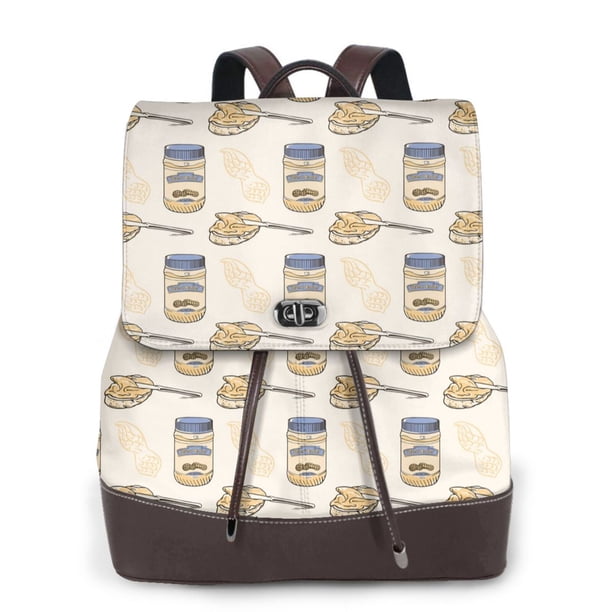 Disketp Peanuts Mochila de Cuero para Mujer, Bolso de Espalda Antirrobo con Estilo para Viaje, Trabajo y Uso Diario