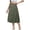 Green, variant on Riforla Women's Skirts Button Skirt Spring Summer Style Korean Japanese Elastic Waist Mid Length Casual A-Line Midi Skirts for Women Yellow One Size