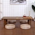 thumbnail image 6 of Thehsnt Tatami Cushion Natural Straw Hand Woven Meditation Japanese-style Household Padded Round Pouf for Garden, 6 of 7