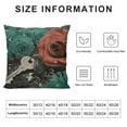 thumbnail image 5 of Awypu Teal Throw Pillows Covers for Couch 18x18 Flower Teal Decorative Throw Pillows Rose Dark Turquoise Pillows Covers for Bed Living Room Decor Pillow Covers Spring Summer (Teal), 5 of 5