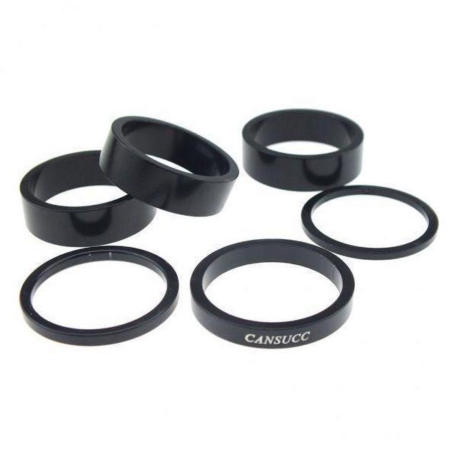 3x6 Uds, Espaciador De Auriculares De Aleación Para Bicicleta, Piezas De Cabeza De Horquilla Delantera, Ajustador De Arandela Sunnimix Espaciador de dirección de bicicleta