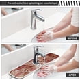 thumbnail image 4 of Grunge Beautiful Roses Sink Splash Guard for Faucet 2 Packs Faucet Absorbent Mats, Vintage Flowers Faucet Handle Drip Catcher Quickly Drying Mat for Kitchen Counter Bathroom RV, 14.9"x5.5", 4 of 7