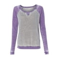 thumbnail image 2 of Ladies' Zen Contrast Crew - CEMENT/ VERY BRY - 2XL, 2 of 3