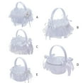 thumbnail image 4 of Flower Girl Baskets for Wedding,White Flower Girl Basket Wedding Baskets for Flower Girls, 4 of 4