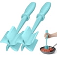 thumbnail image 1 of 2 Pcs Nylon Meat Masher Non Stick Tool - Premium Heat Resistant, Ground Beef & Hamburger Smasher Safe-Aqua, 1 of 7