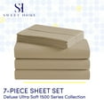 thumbnail image 5 of Sweet Home Collection 1500 Series 7 Piece Ultra Soft Microfiber Sheet Set, Split King, Taupe, 5 of 5