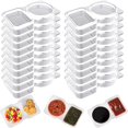 thumbnail image 1 of HLONK 40 Pcs Contenants de Stockage Alimentaire à Double Compartiment 140ml Réutilisables pour Collations et Condiments avec Couvercles Étanches Boîtes Empilables pour Préparation de Repas pour Enfants Organisation de Cuisine Déjeuner, 1 of 9