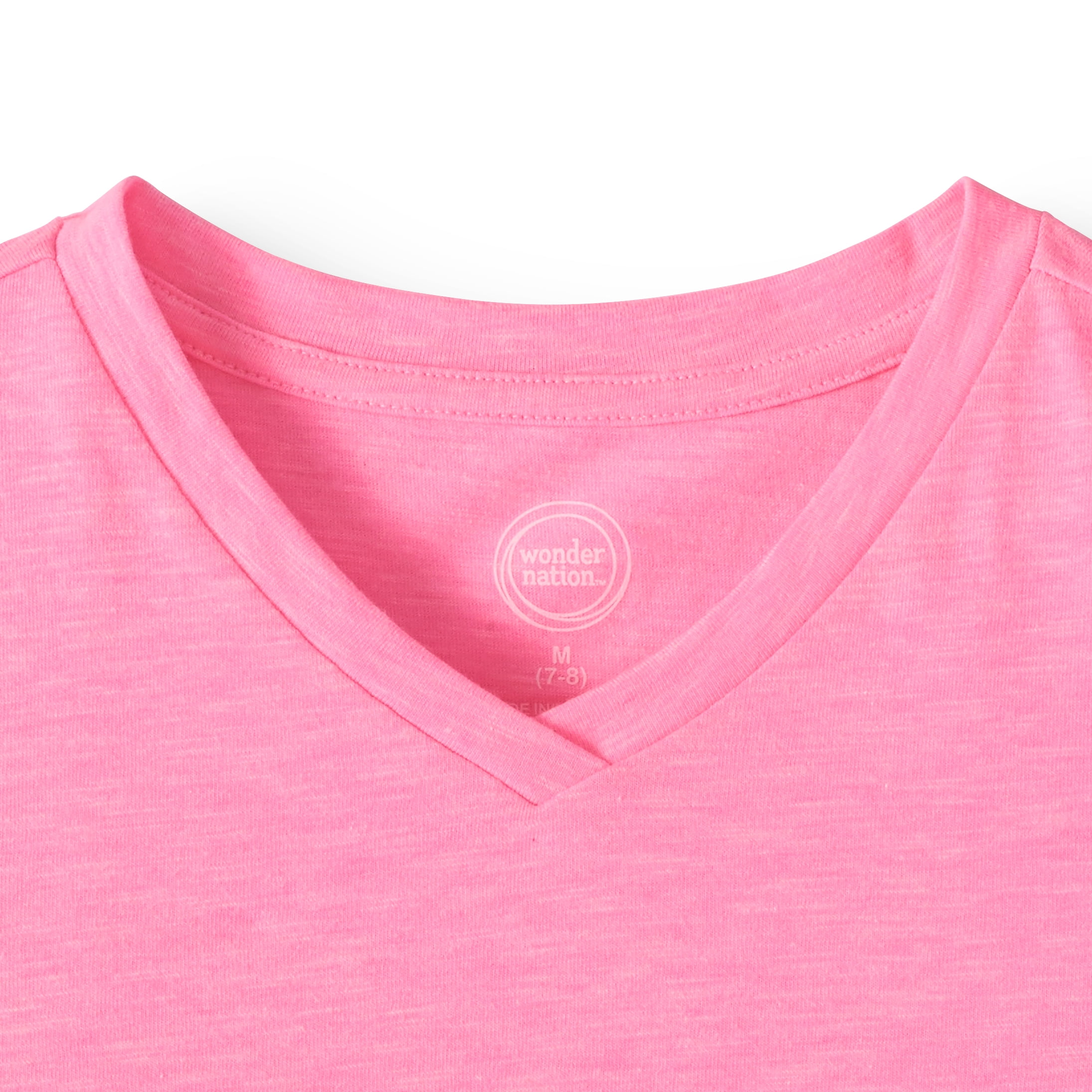 Girls v neck clearance shirts