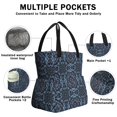 thumbnail image 3 of Boho Bohemia Flower Drawstring Lunch Bag Women - Drawstring Lunch Bag Insulated for Work Office - Stain-Resistant Large Lunchbags for Women with Multi-Pockets, 3 of 6