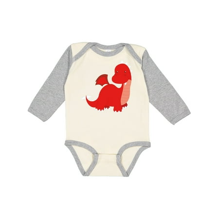 

Inktastic Adorable Red Dragon Gift Baby Boy Long Sleeve Bodysuit