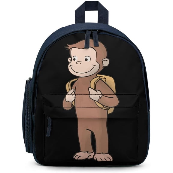 Curious George Kawaii Backpack Cartoon Lightweight Multifunction Laptop Backpack Cute Daybag Travel Bag