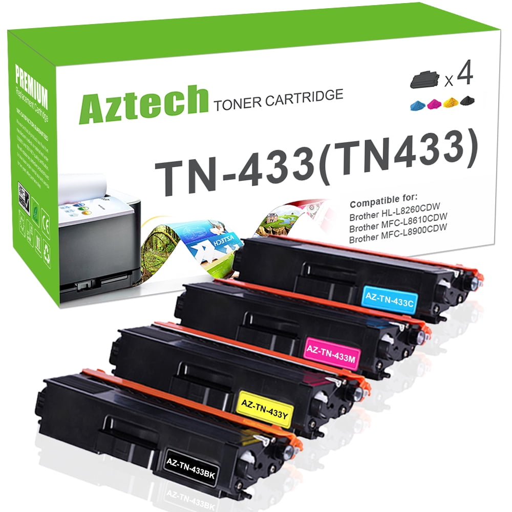 4 Pack High Yield TN431 Toner Cartridge Set for Brother HL-L8260CDW MFC-L8900CDW 