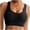 Black, variant on Women’s Ribbed Square Neck Wide Strap Longline Wireless Bralette Nylon Spandex Built-In Pads Wire Free Soft Support Crop Top Summer Off Shoulder Casual Daily Loungewear Underwear