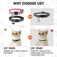 thumbnail image 4 of Reflective Cat Collars Breakaway for Big Cats/Adult Cats Boys and Girls with Bell and Charm, 3/5" Width Safety Buckle Nylon Kitten Collar, 2 Pack Adjustable Soft Cute Pet Collar for Summer, 4 of 5