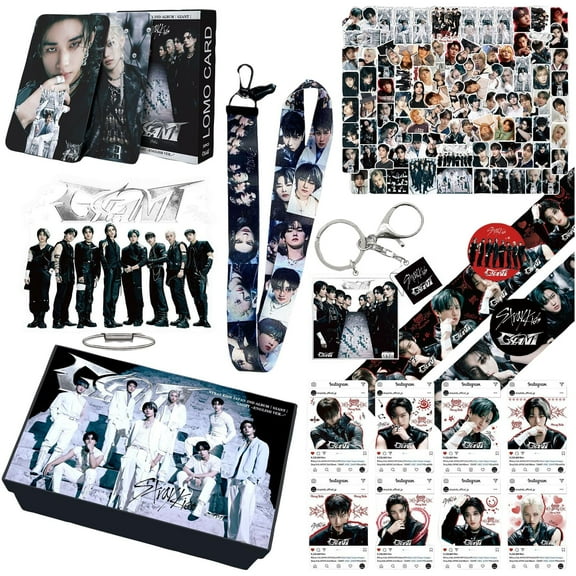 Stray Kids -SKZOO K-Pop Merchandise Gift Box Set with Photo Cards, Keychains, Lanyards, Decorative Tapes, Stickers, and Collectible Cards for Fans
