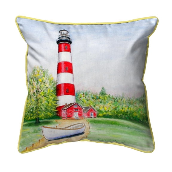 Betsy Drake Interiors Chincoteague Lighthouse VA Extra Large Zippered Pillow 22x22