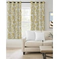 thumbnail image 2 of Yellow Flowers Blackout Curtains 90 Inches Long for Bedroom, Country Pastoral Floral Leaves Vines Thermal Insulated Room Darkening Black Out Window Curtain Panels Grommet Drapes for Living Room, 2 of 8