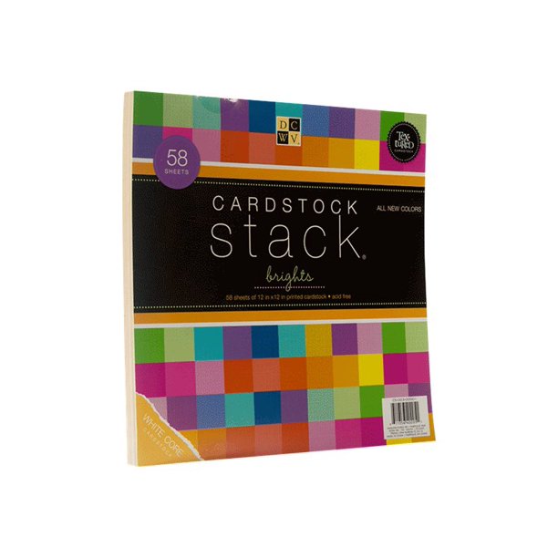 DCWV Stack Brights Cardstock 12 in x 12 in 58 sheets card stock