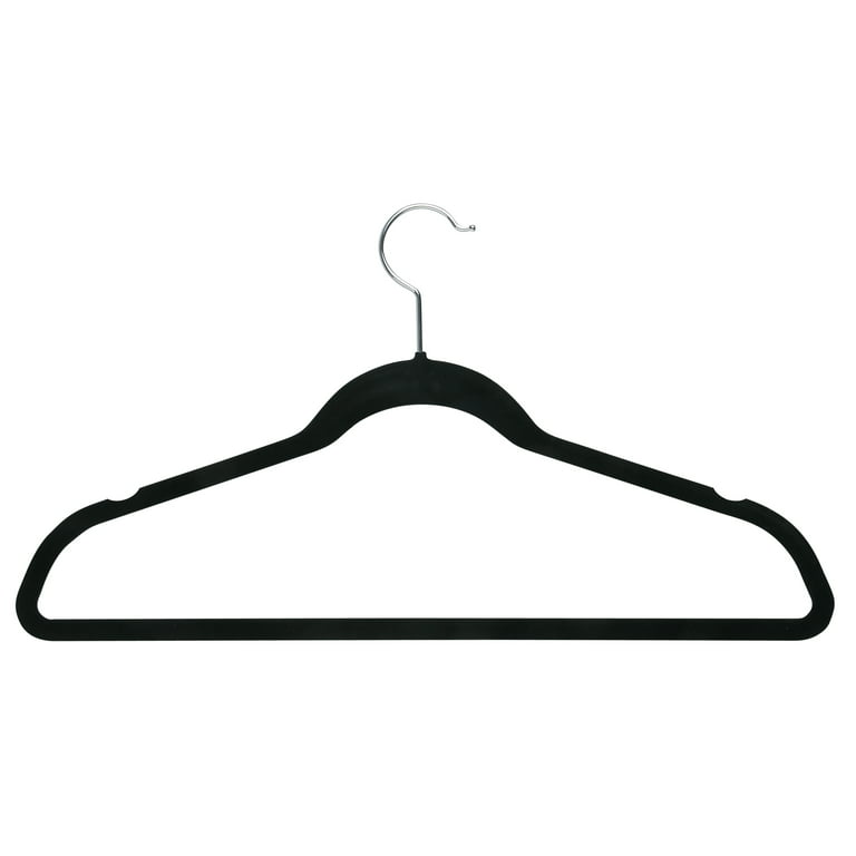 SUPER DEAL 100 Pack Black Velvet Hangers for Coat Suit Pants Dress Non-Slip  Notched Clothes Hangers Premium 360 Degree Swivel Heavy Duty Hook for