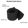 thumbnail image 4 of Uxcell 1 Count Braided Cable Sleeves, PET Heat Shrinkable Cord Protector Black 1inch x 3ft, 4 of 7