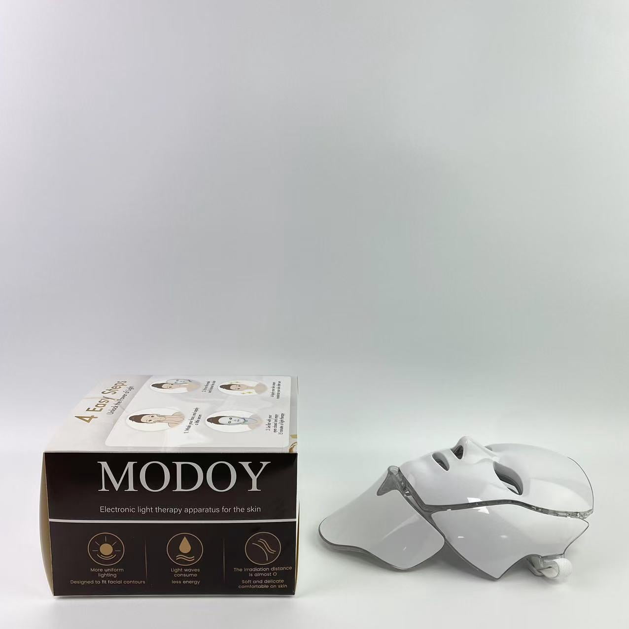 MODOY electronic light therapy apparatus for the skin,Red Light Therapy for Face, LED Facial Light Therapy
