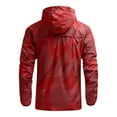 thumbnail image 3 of Busydd Men's Coats Fashion Slim Bomber Jacket Casual Lightweight Windbreaker Jackets for Men Zip Up Hooded Trench Coat Plus Size Windproof Outwear Geometric Graphic Print Trench Coats S-5XL, 3 of 8