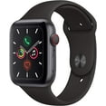 thumbnail image 1 of Refurbished Apple Watch Series 5 Aluminum 44mm A2095 (GPS + Cellular) Space Gray (Grade A), 1 of 3