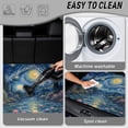 thumbnail image 3 of SEANATIVE Car Trunk Mat All Weather Protection Cargo Liner with Non-Slip Backing, Pet-Friendly Scratch-Resistant Auto Accessories for SUV Truck Van, Starry Night Water Lily Pattern, 3 of 3