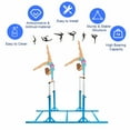 thumbnail image 5 of Costway Kids Double Horizontal Bars Home Gym Adjustable, 5 of 11