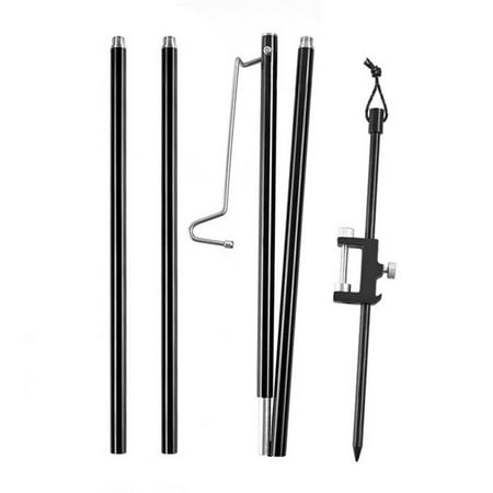

Julam Lantern Stand for Camping|Outdoor Aluminum Alloy Folding Light Stand|Blackened Lightweight Light Hook Mini Table Plate Set