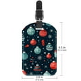 thumbnail image 6 of Square 2Pack PU Leather Merry Chrismas Cruise Luggage Tag with Privacy Cover and Name ID Tag for Travel Handbags Backpacks Luggage Tags, 6 of 6