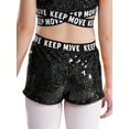 thumbnail image 2 of Aislor Girls Dance Shorts Girls Sparkle Ballet Gymnastics Athletic Bottoms Dancewear Black 10, 2 of 7