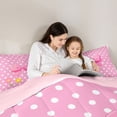 thumbnail image 4 of Erosebridal Kawaii Bow Flowers Bedding Comforter Set 7pcs for Teens,Kids Girls Cartoon Polka Dots Queen Bedding Sets,Pink Reversible,Luxury Bedroom Decor, 4 of 6