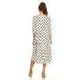 thumbnail image 4 of Women's Casual Basic Comfy 3/4 Sleeve Flare A-line Midi long maxi Dress, 4 of 4