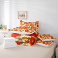 thumbnail image 4 of Erosebridal Cartoon Flower Bedding Queen Size,Orange Red Comforter Sets with Sheets,Spring Garden Bedding Sets Queen Size,Bedding Sets Queen Size,Reversible,7 Pieces, 4 of 5