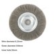 thumbnail image 1 of Cepillo de rueda de alambre de acero inoxidable ondulado GLFILL de 6 pulgadas para amoladora de banco abrasiva con orificio de 16 mm, 1 of 8